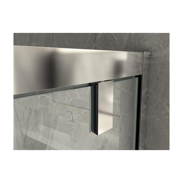Box porta doccia vetro trasparente anticalcare 6mm apertura saloon interno  esterno h190. misura: 100 (97-101) x h1